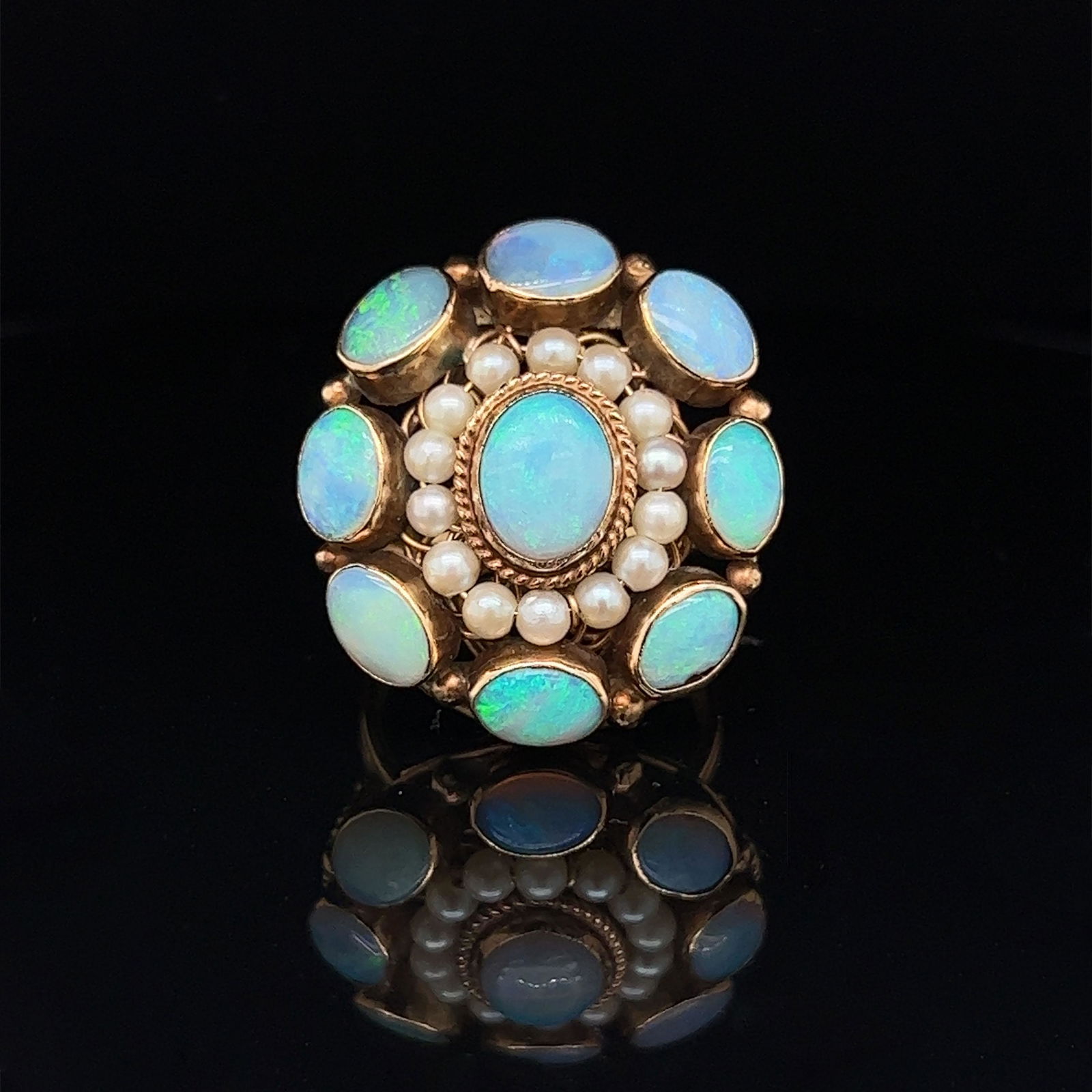 Victorian 14k Opal Pearl Ring  (1 of 2)