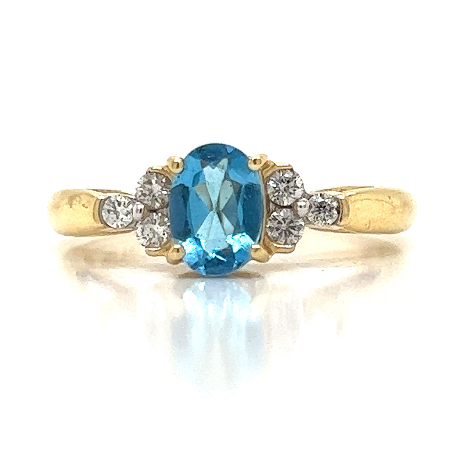 14k Topaz Diamond Ring (1 of 2)