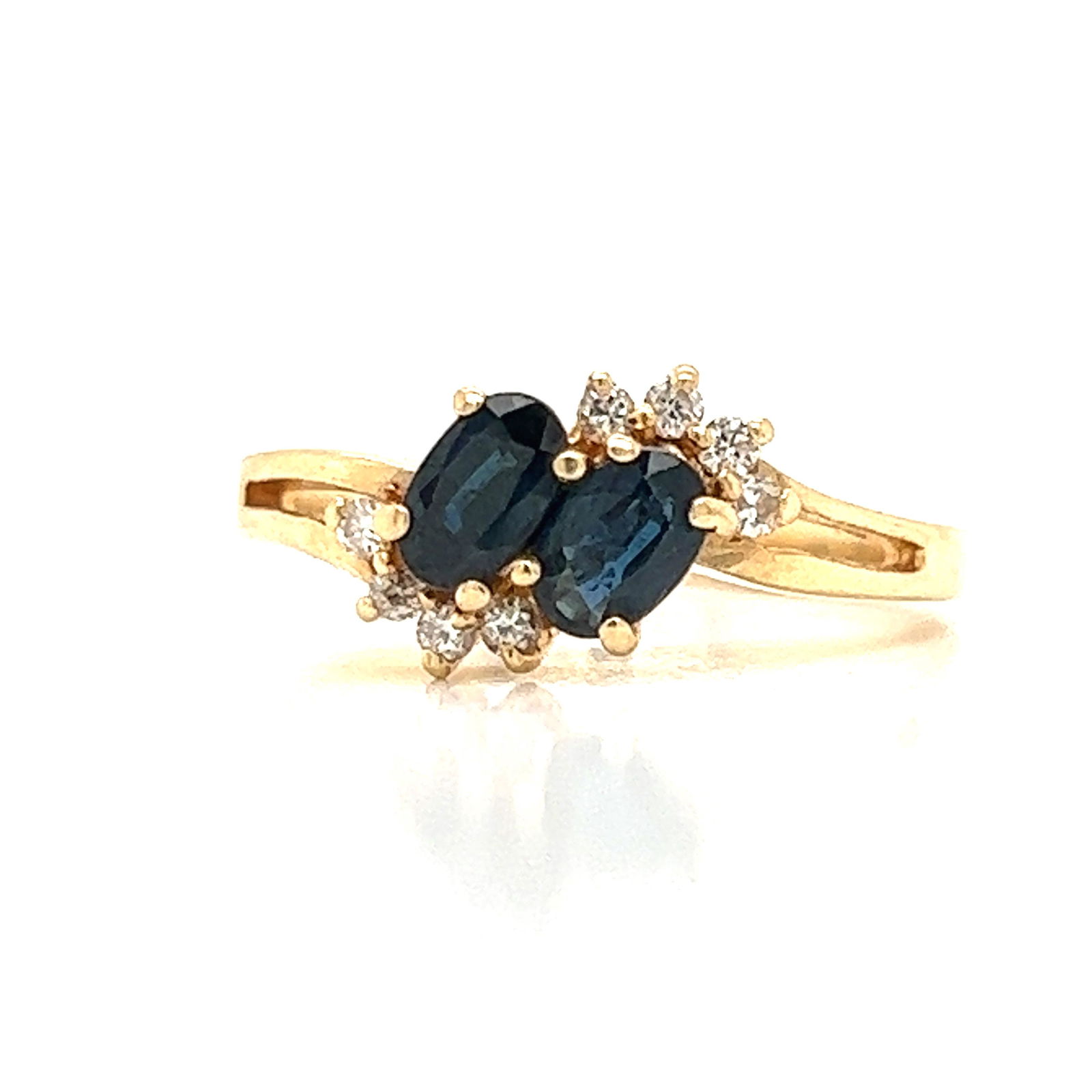14k Sapphire Diamond Ring (1 of 2)