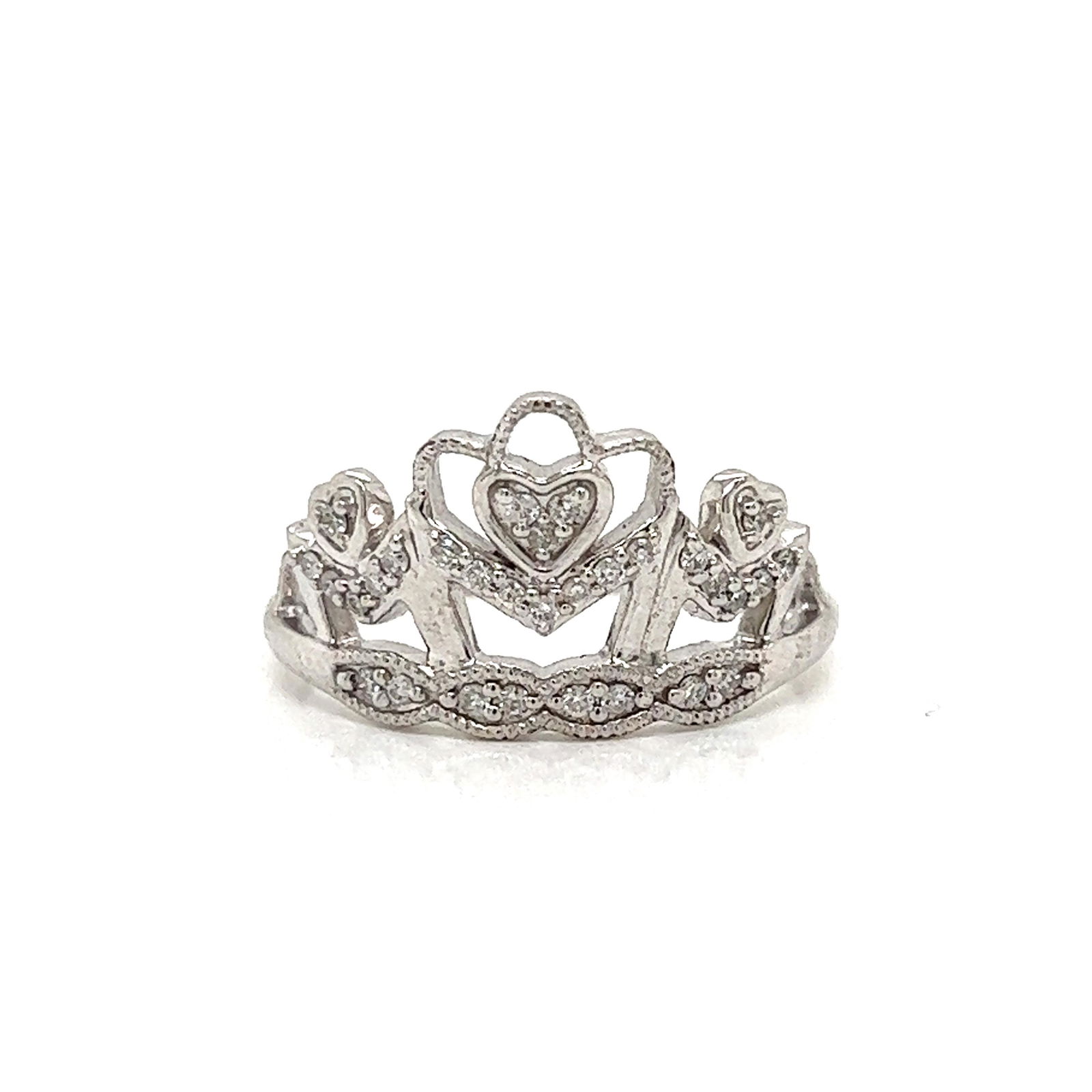 14k Diamond Crown Ring  (1 of 2)