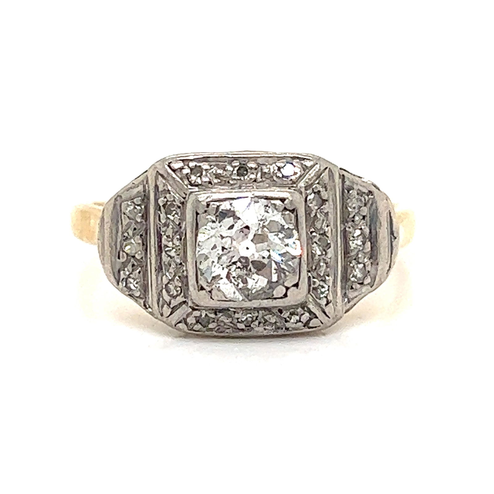 14k Art Deco Diamond Ring (1 of 2)