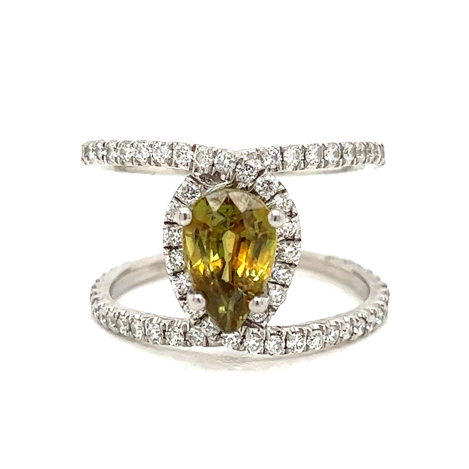 14k Diamond Peridot Ring (1 of 2)