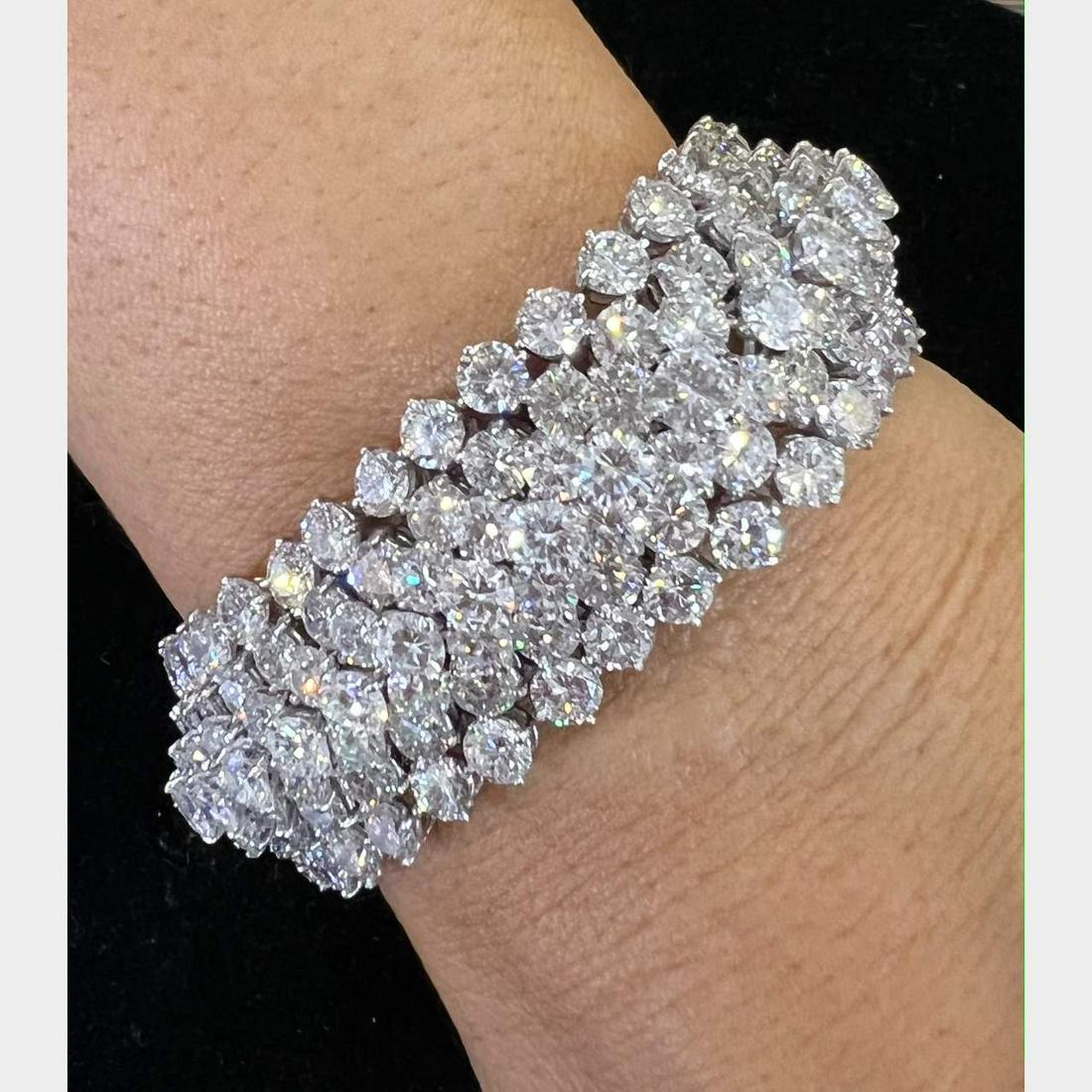 Platinum 78.00 Ct. Diamond Bracelet (1 of 1)