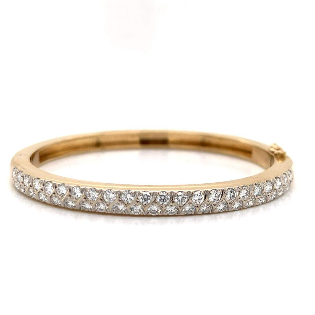 14K Yellow Gold Diamond Bangle (1 of 1)