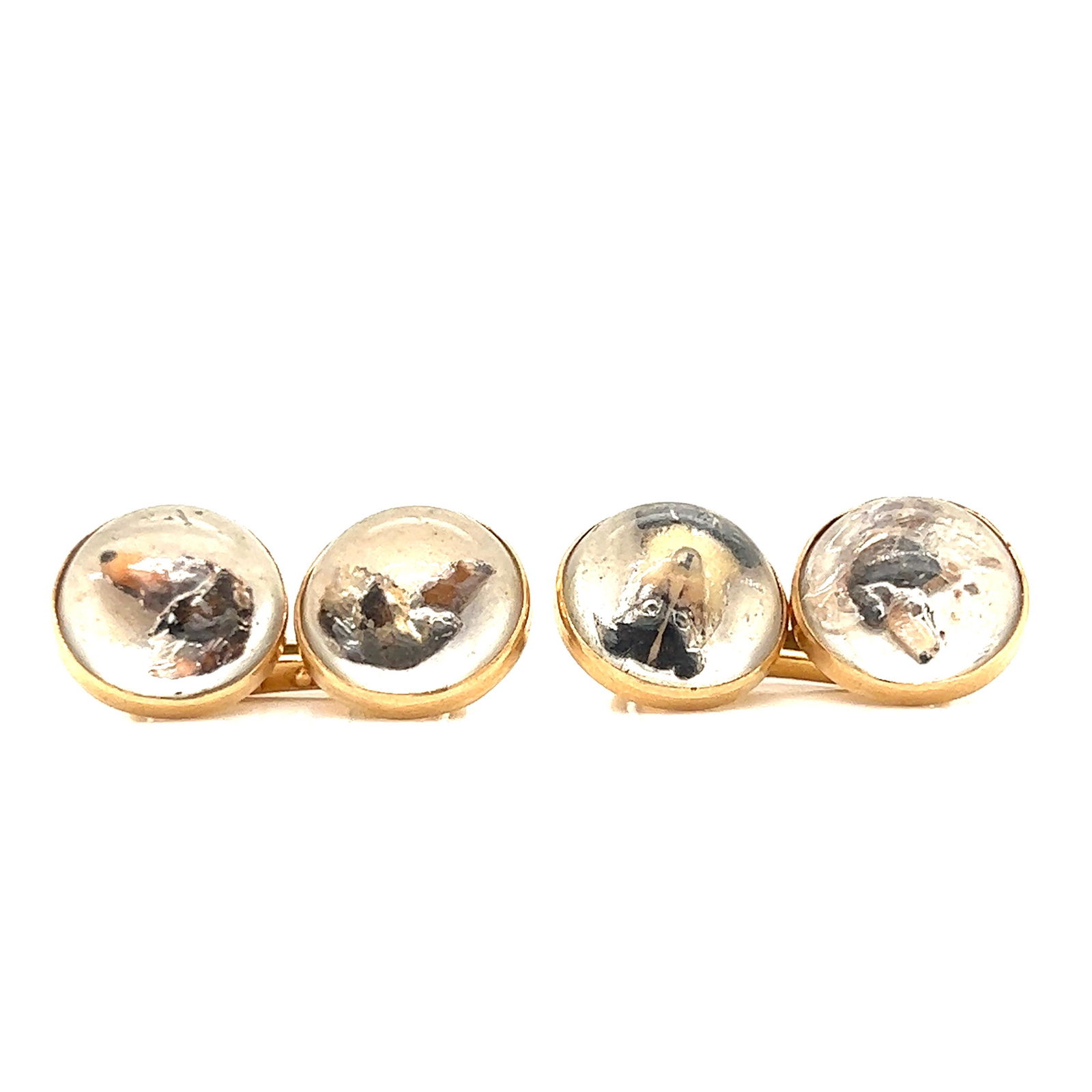 Antiques 18k Intaglio Dog Face Cufflinks Box (1 of 2)