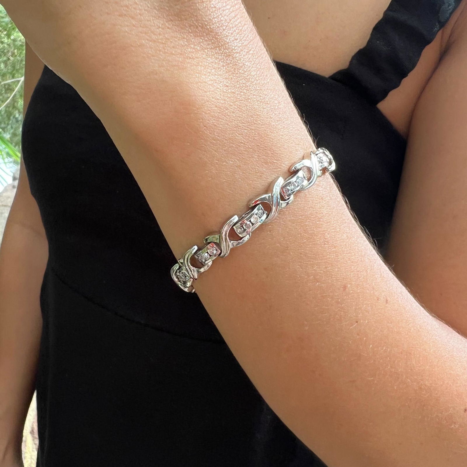 14k Diamond Bracelet  (1 of 2)
