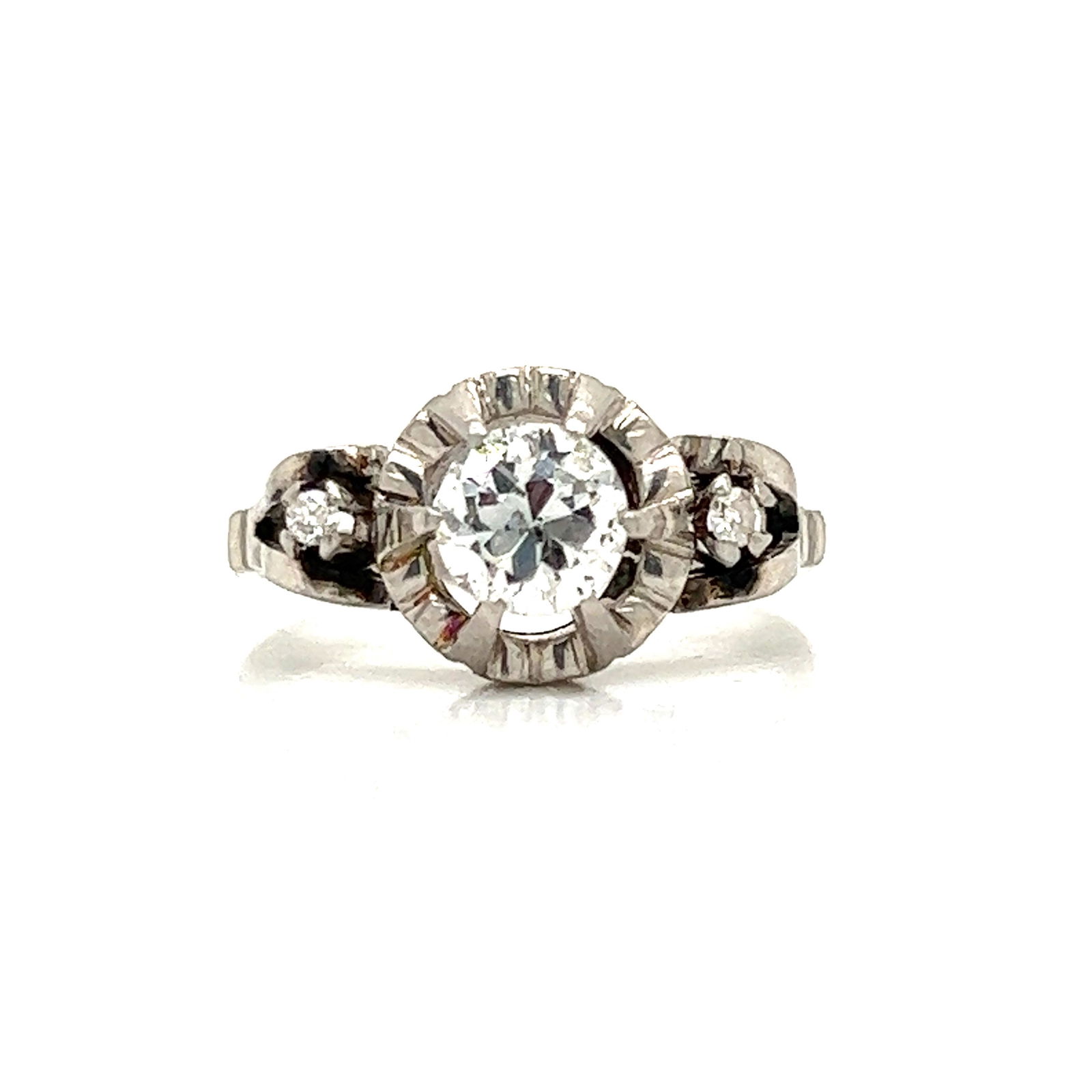 Platinum Art Deco Diamond Engagement Ring (1 of 1)
