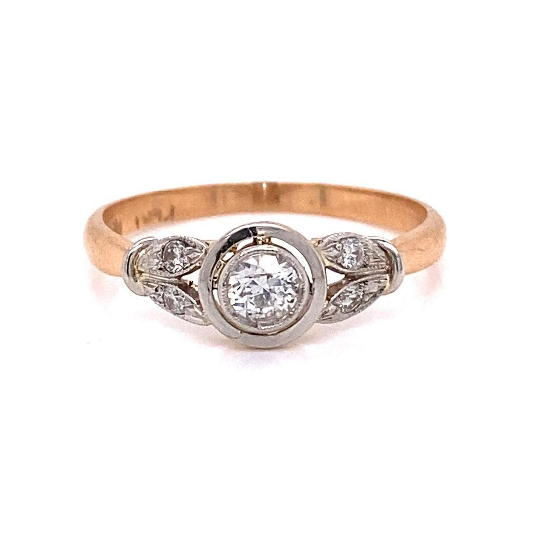 18k Platinum Edwardian Diamond Engagement Ring: 18k Platinum Weight 2.27g Edwardian Diamond Approx. 0.3” VS1-H Engagement Ring Size 7.5 Measurements 0.25”x0.68”