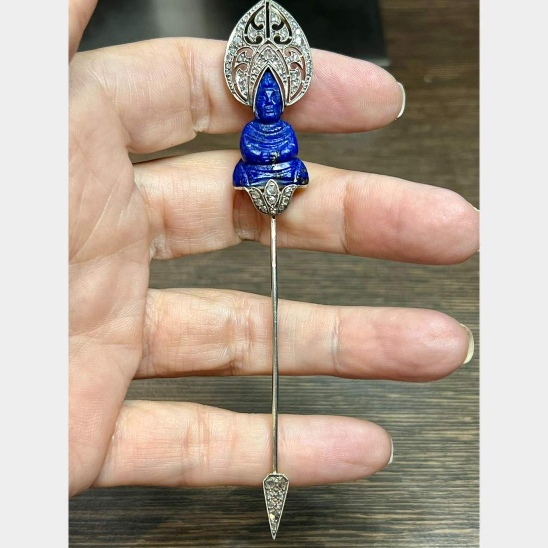 LaCloche Frères Paris Art Deco Platinum Pin (1 of 3)