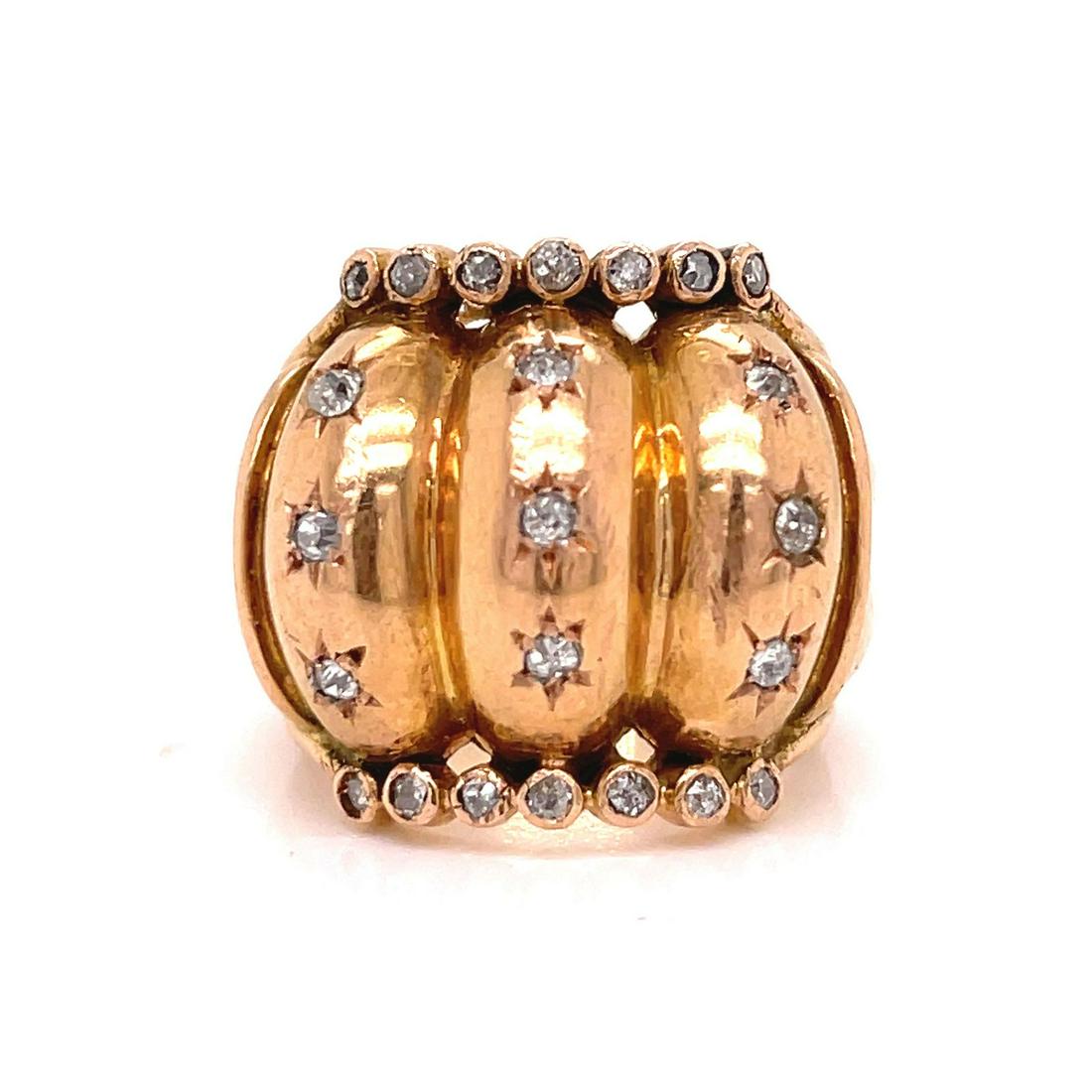 18k Retro Diamond Ring (1 of 2)