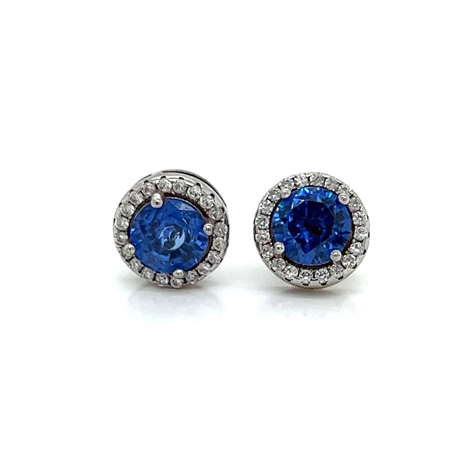 14k Sapphire Diamond Stud Earrings (1 of 1)