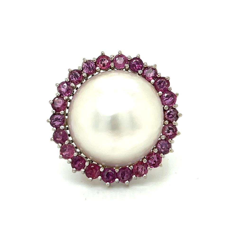 18k Pearl Ruby Ring (1 of 1)