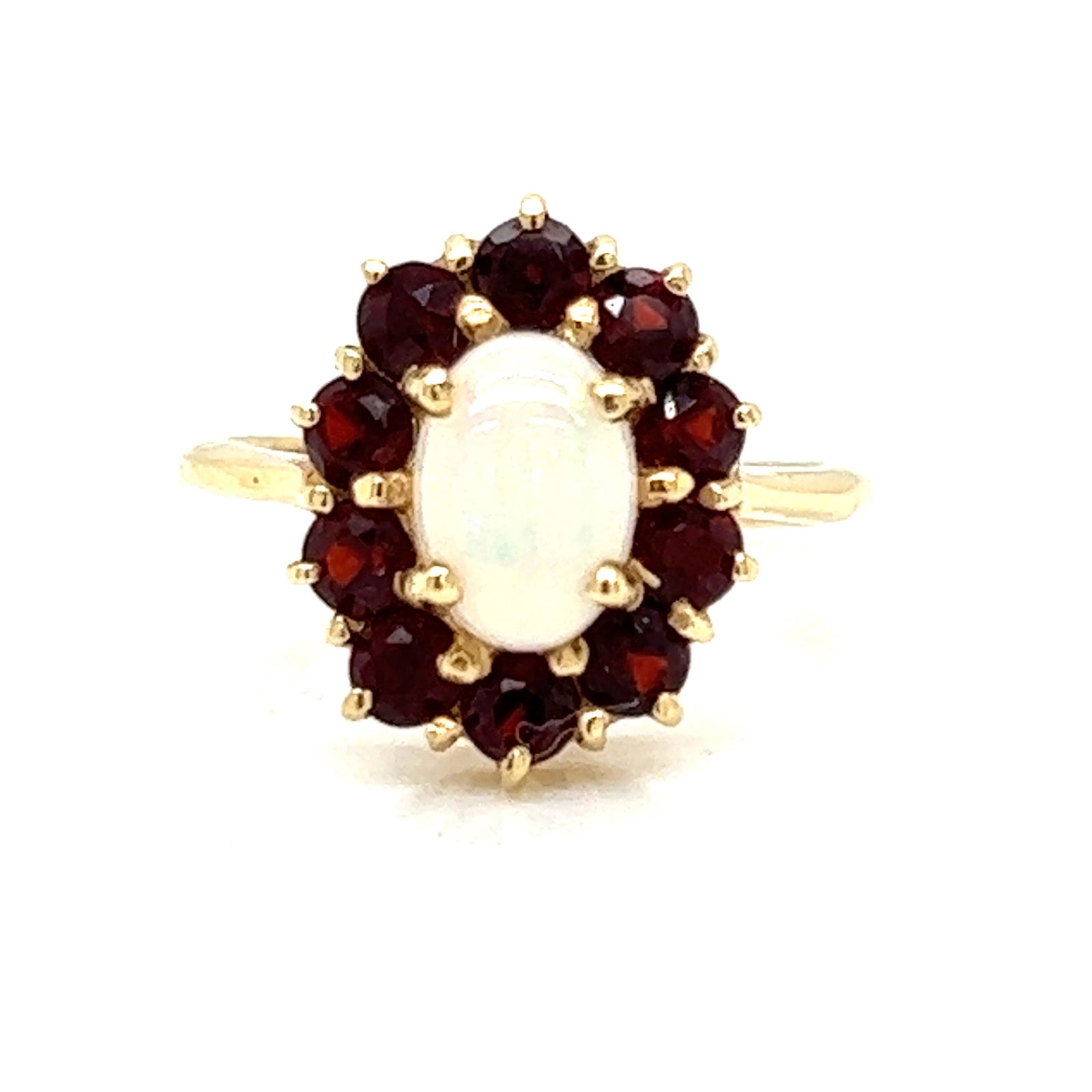 14k Garnet & Opal Rosetta Ring (1 of 2)
