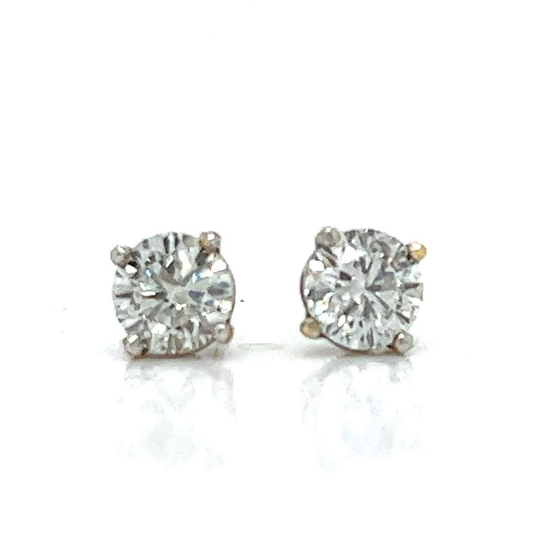18K White Gold 1.10 Ct. Diamond Stud Earrings (1 of 2)