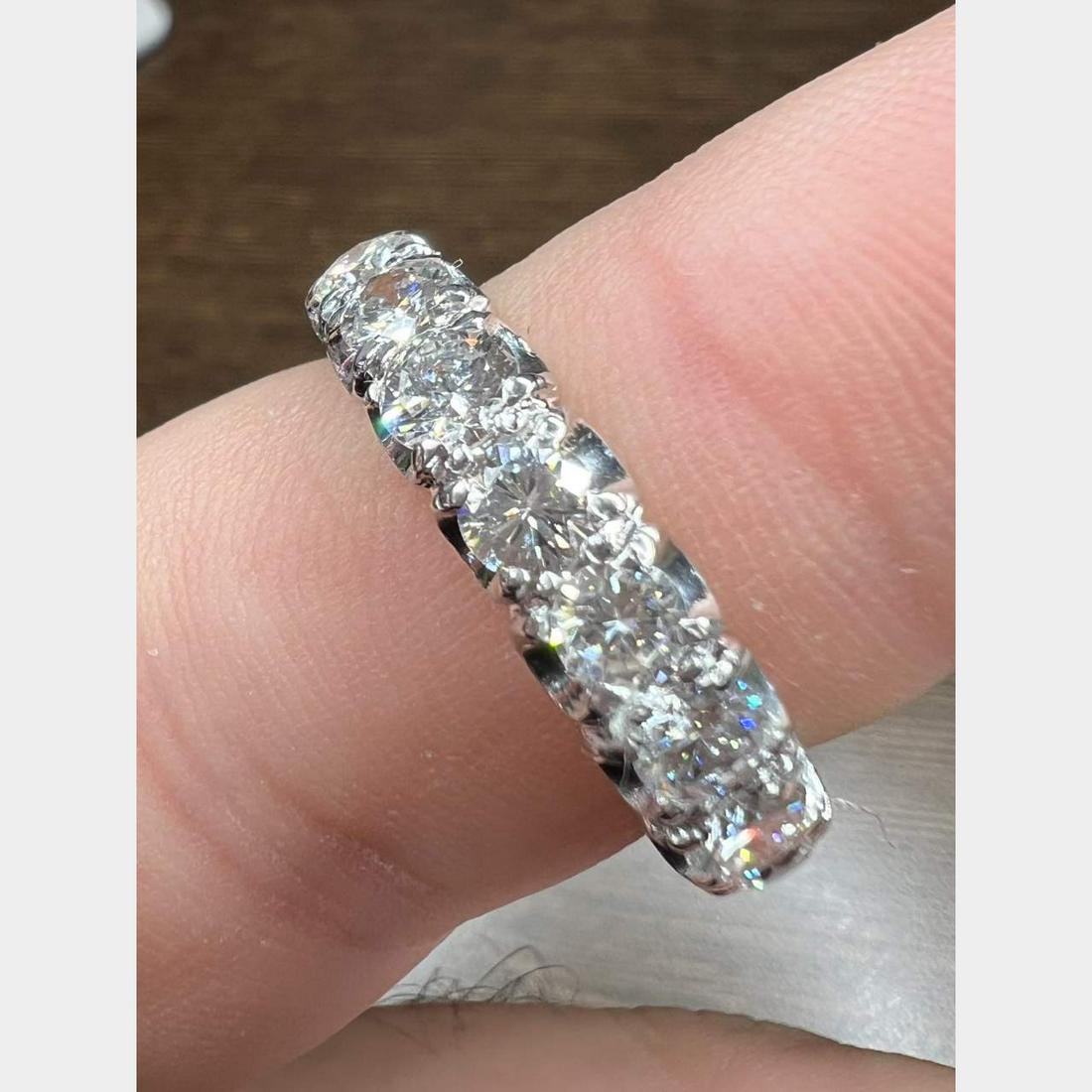 Art Deco Platinum 5.10 Ct. Diamond Eternity Band (1 of 1)