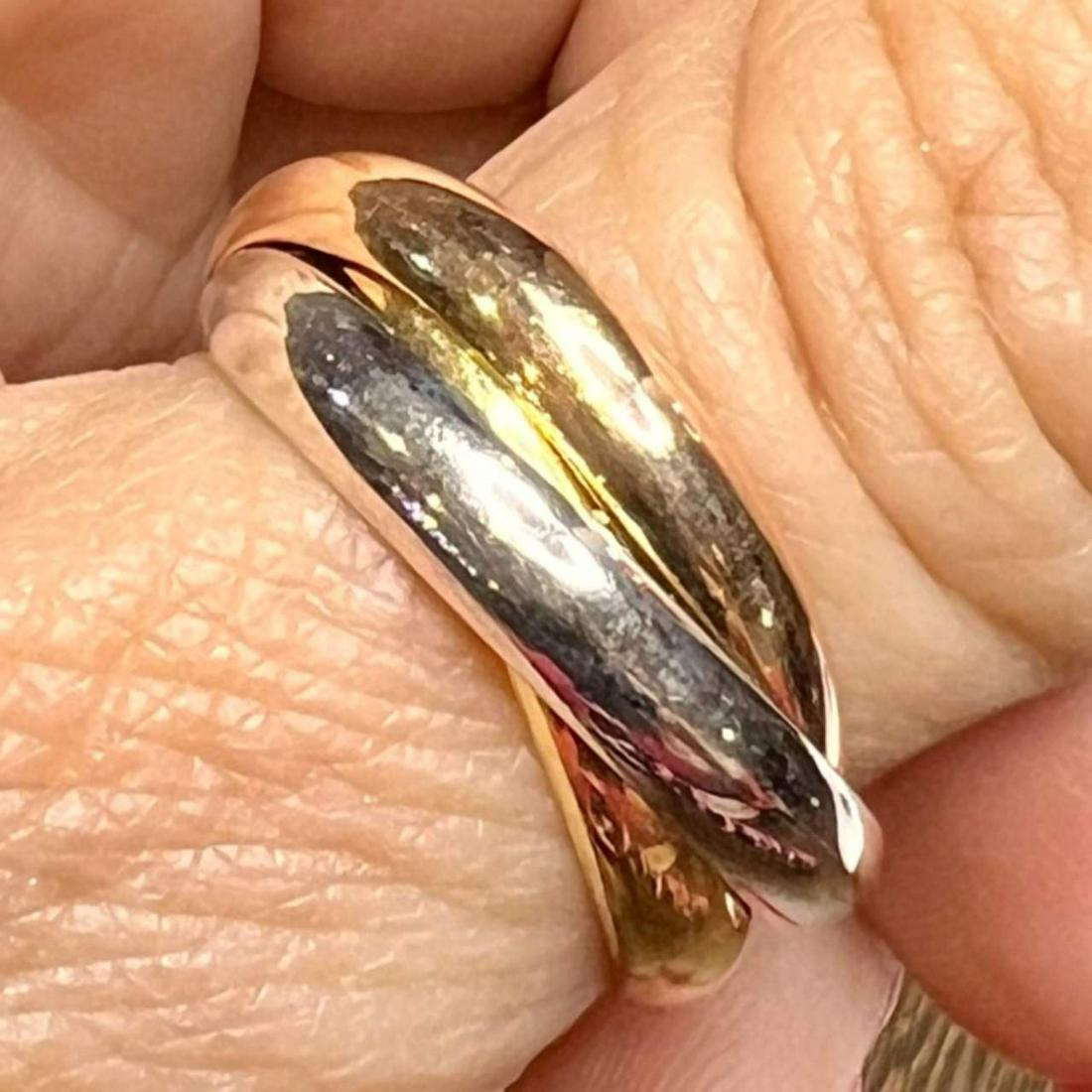 Cartier 18k Tri Color Trinity Ring
