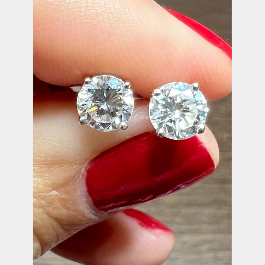 14K White Gold 1.30 Ct. Diamond Stud Earrings (1 of 2)