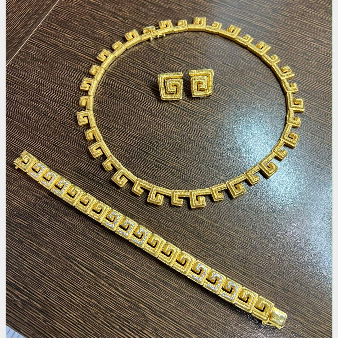 Maramenos & Pateras 18K Yellow Gold Necklace, Earring, and Bracelet Set (1 of 4)