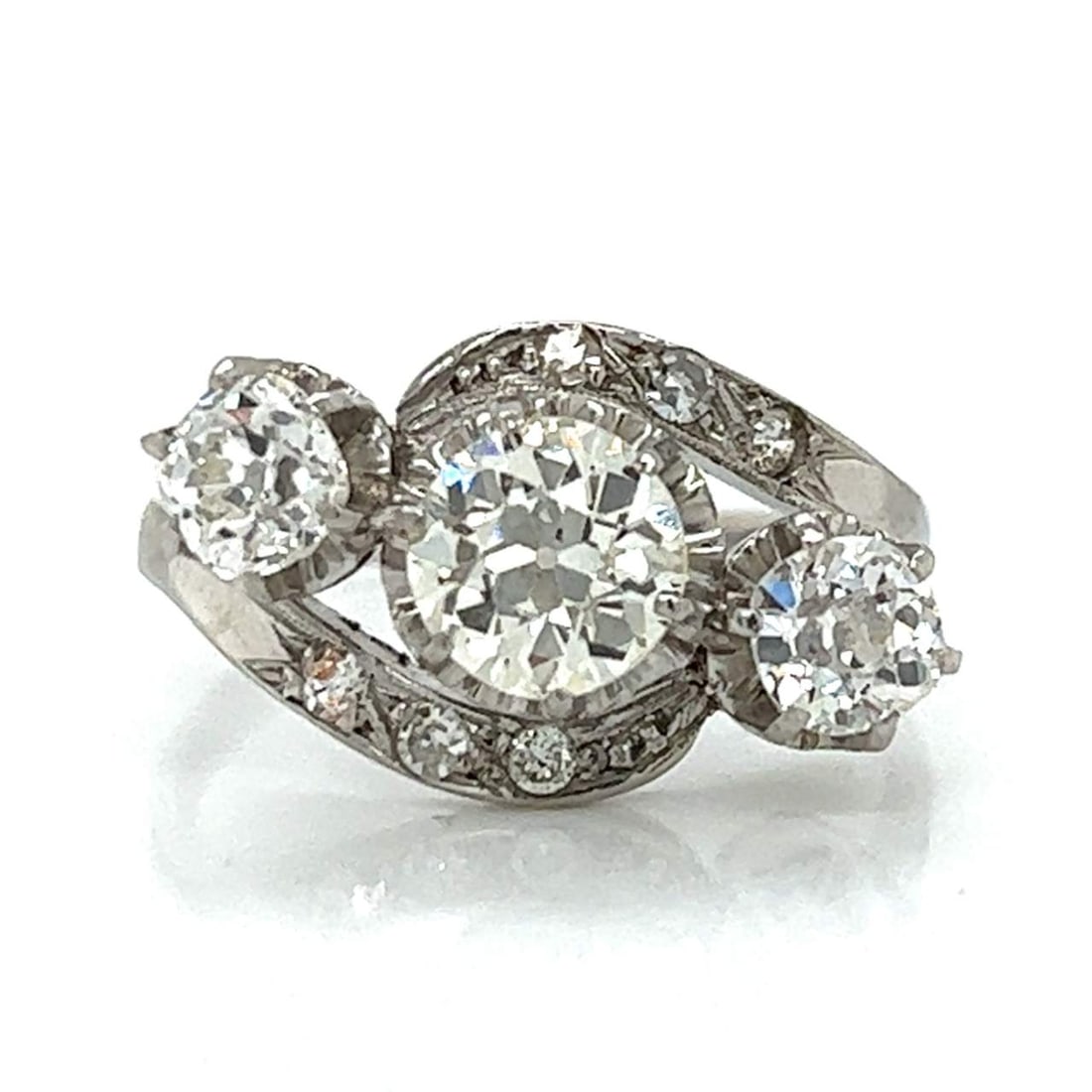 Art Deco Platinum 1.67 Ct. Diamond Ring (1 of 1)