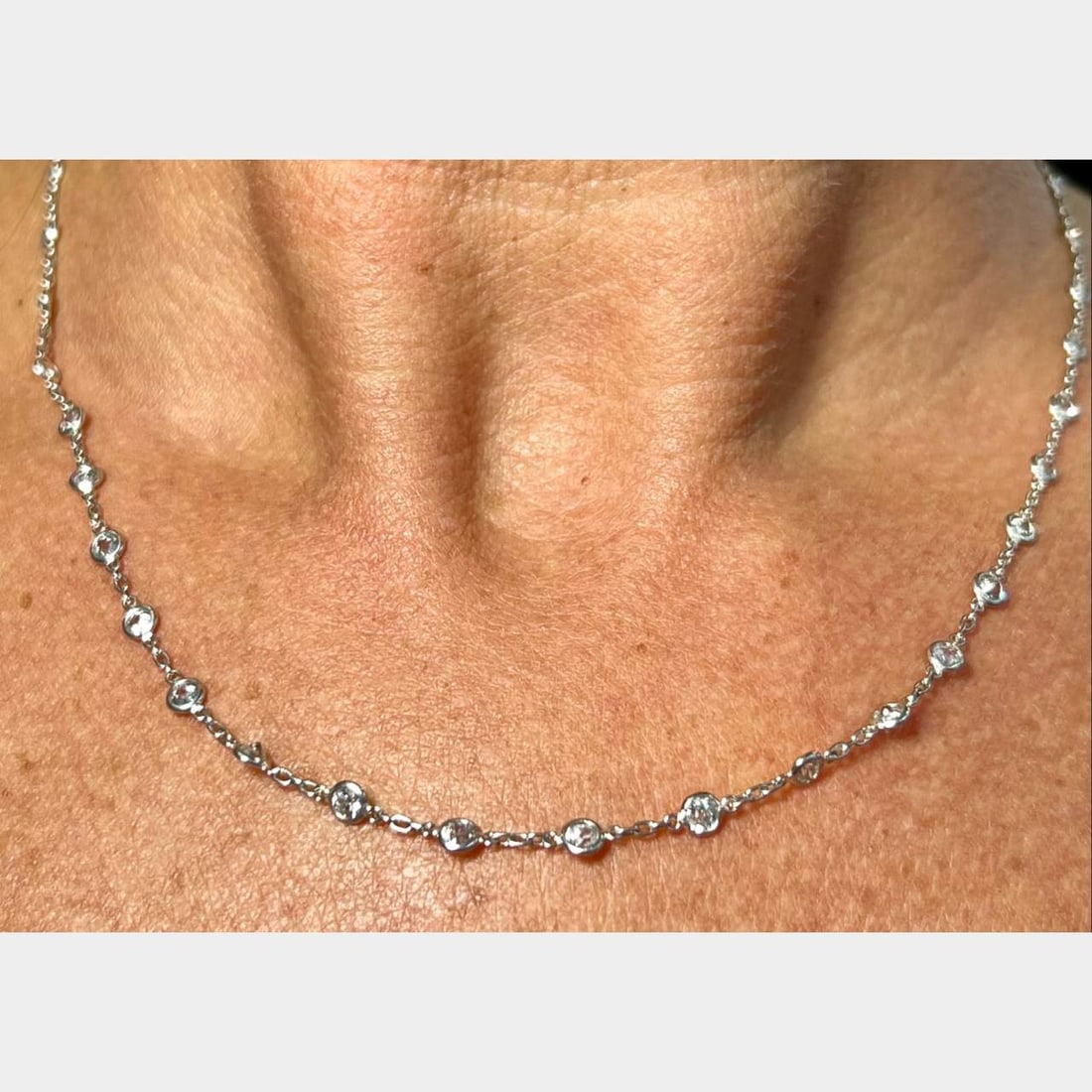 Platinum 4.25 Ct. Diamond by the Yard Necklace (1 of 2)