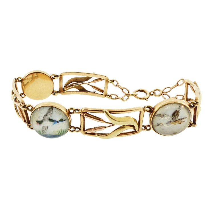 14K Gold Essex Crystal Duck Bracelet (1 of 4)