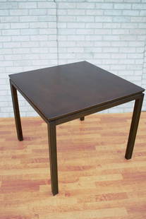Mid Century Edward Wormley Square Game Table for Dunbar: Mid Century Edward Wormley Square Game Table for Dunbar Circa 1950 H 28in W32in D 32in Location for this lot: Chicago Shipping for this lot: Domestic: Shipping rates are determined by destination Inte