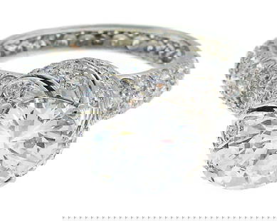 Tiffany & Co Schlumberger Diamond Platinum RING GIA Engagement: Classic design, perfect proportions, it can be a special engagement ring or a chic cocktail ring. The ring is made of platinum and features a superb finest 1.63-carat round brilliant cut diamond. The