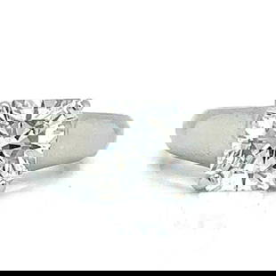 TIFFANY & CO. Platinum 2.62 Ct. GIA Certified Diamond Ring: TIFFANY & CO. Platinum 2.62 Ct. GIA Certified Diamond Ring Weighing 9.7 grams Set with a GIA Certified 2.62 Ct. Lucida-cut Diamond F Color, VVS2 Clarity Ring Size 6 Includes original Tiffany & Co., bo