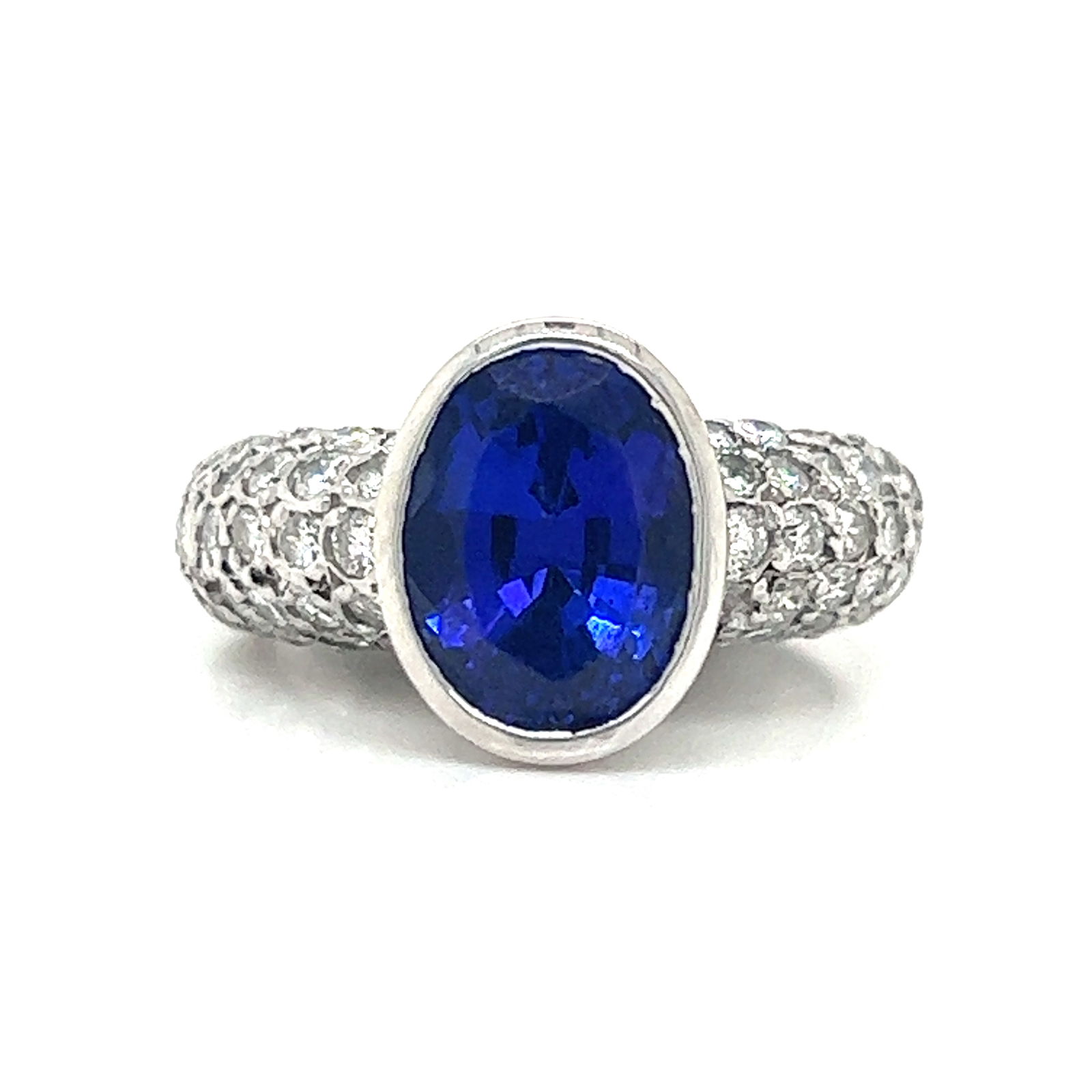 18k Tanzanite Diamond Ring (1 of 2)