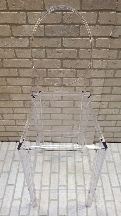VICTORIA BAR STOOL: VICTORIA GHOST BAR STOOL BY PHILIPPE STARCK FOR KARTELL H 45â€ W 15â€ D 15â€ Seat H 29.5â€