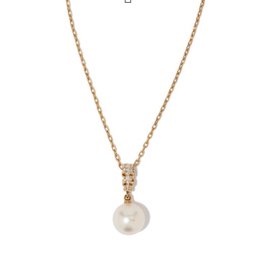 18K YELLOW GOLD MIKIMOTO PEARL & DIAMOND NECKLACE, 1.90 dwt., .05ct.TW ROUND WHITE Diamonds (1 of 1)