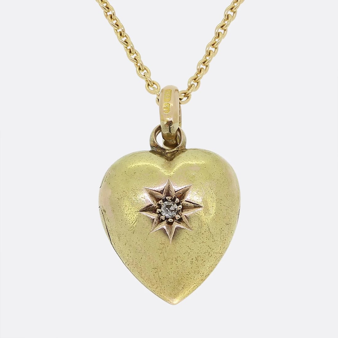 18k & 15k Victorian Diamond Heart Pendant Necklace (1 of 3)