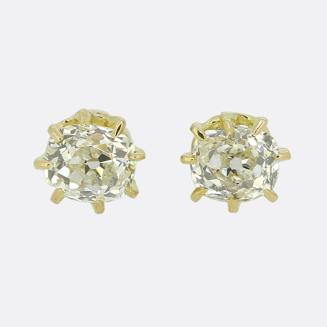 0.62 Carat Old Cut Diamond Stud Earrings (1 of 3)