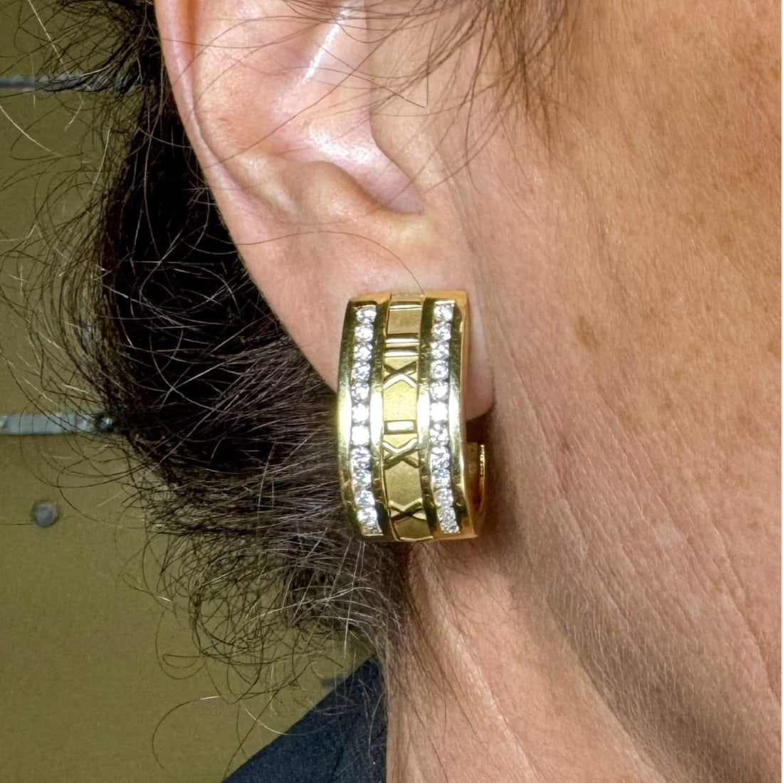 Tiffany roman numeral earrings discount