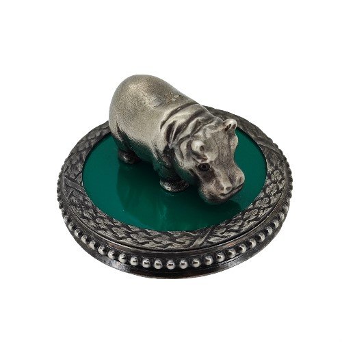 Vintage Russian Imperial Era 925 Sterling Silver Figures of Hippopotamus (1 of 3)