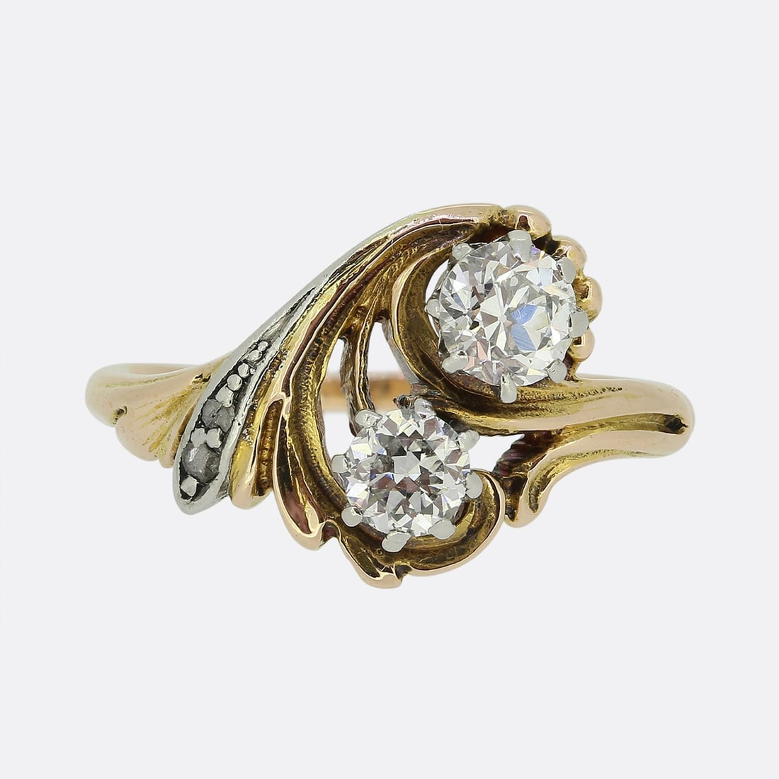Art Nouveau Two-Stone Diamond Ring (1 of 3)
