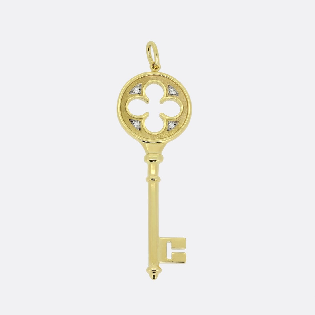 Tiffany & Co. Diamond Clover Key Pendant (1 of 3)