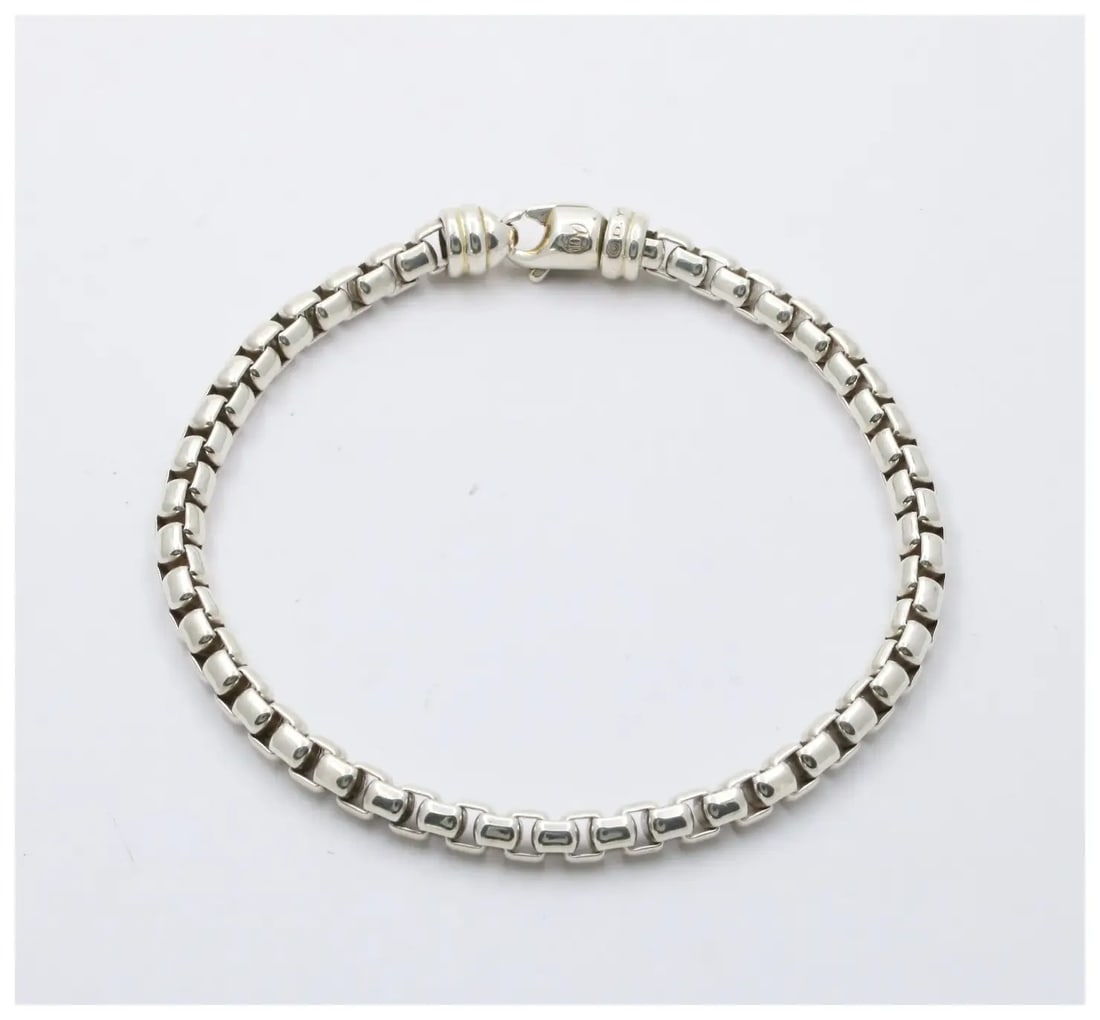 David Yurman Box Link Bracelet 925 Sterling Silver (1 of 3)