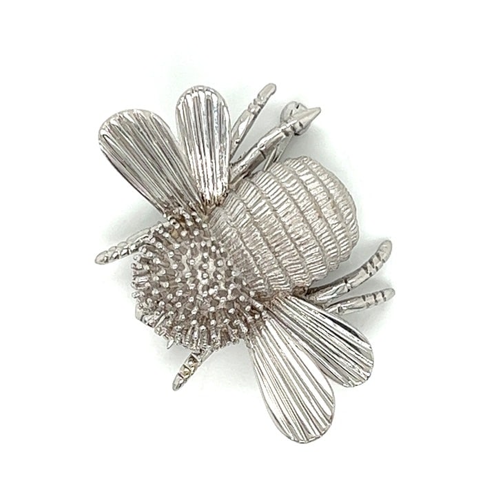 Estate Charles Turi Bumble Bee Brooch 18K White Gold (1 of 3)