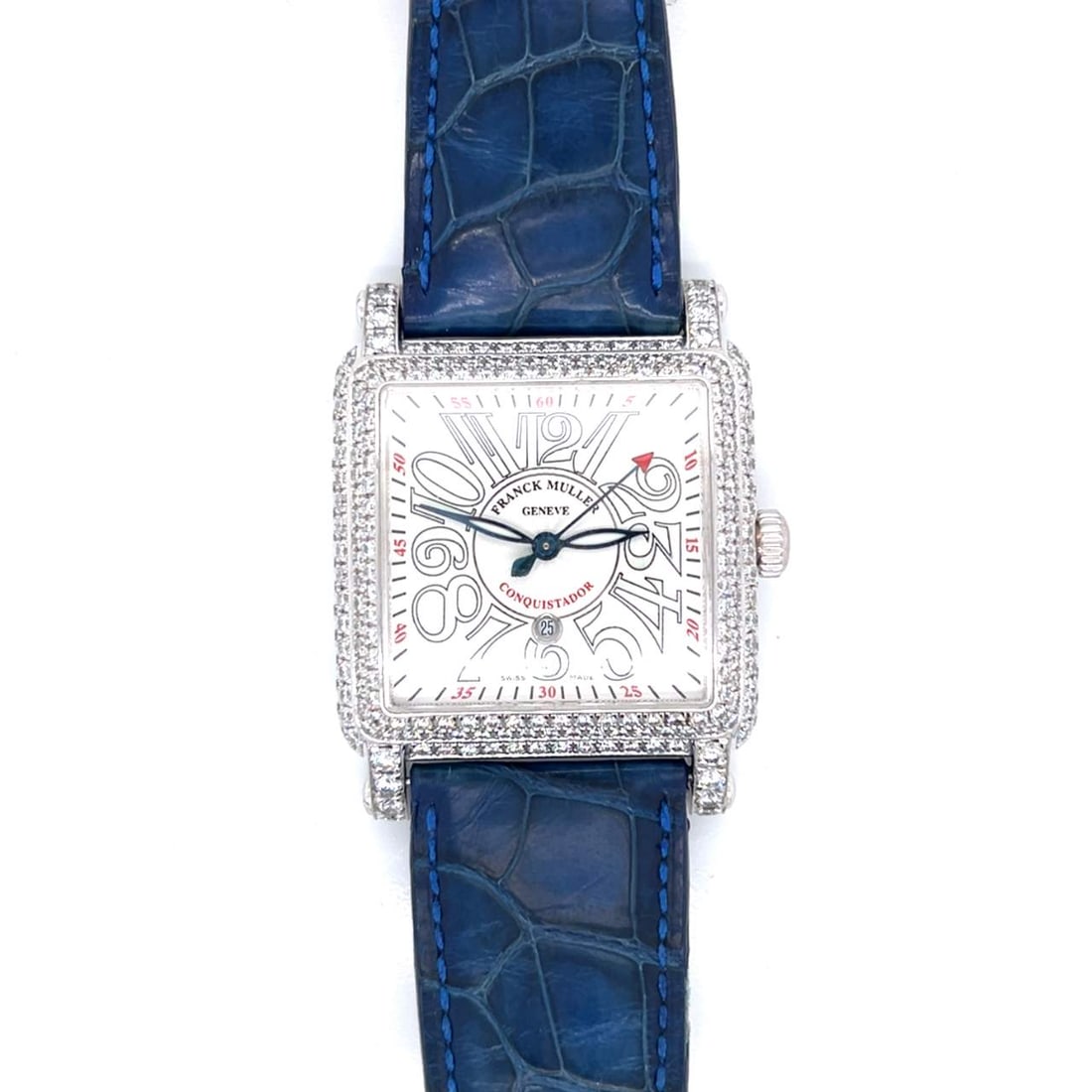 FRANCK MULLER Conquistador Cortez Master of Complications 18K White Gold Diamond Watch (1 of 4)