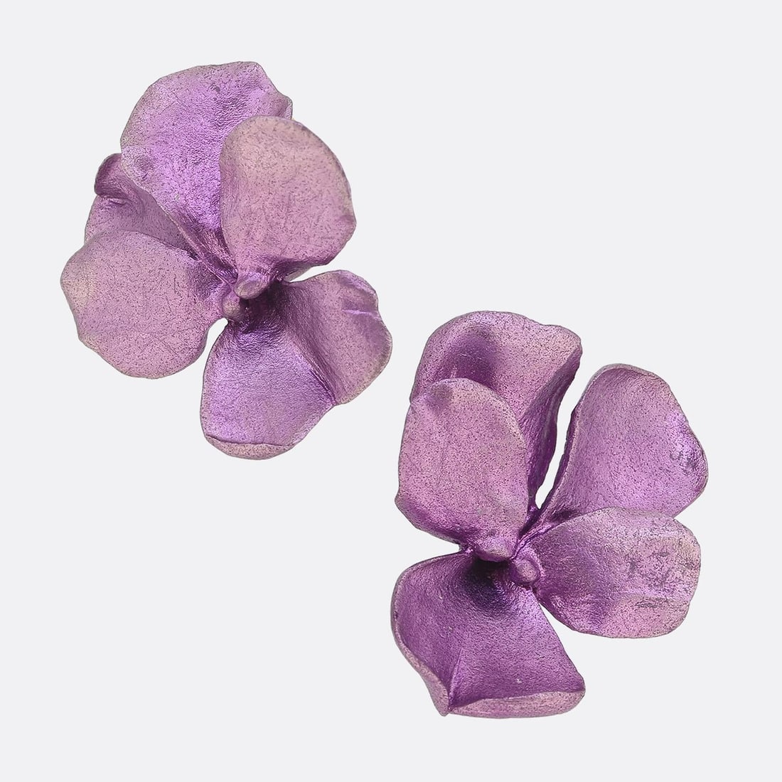 JAR Paris Purple Pansy Flower Earrings (1 of 3)