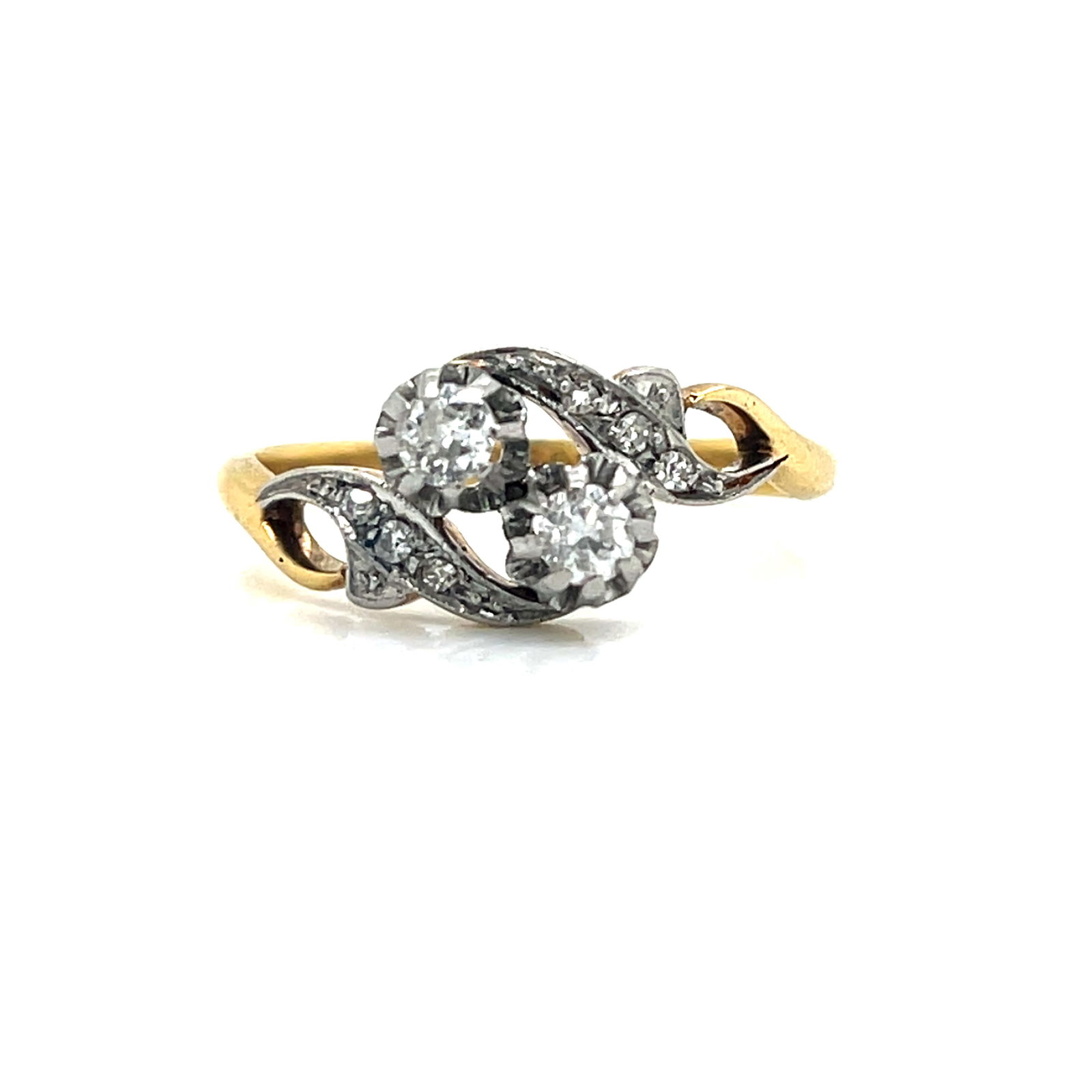 18k Platinum Art Nouveau Diamond Ring (1 of 2)