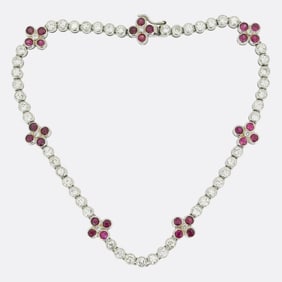 Art Deco Ruby and Diamond Bracelet