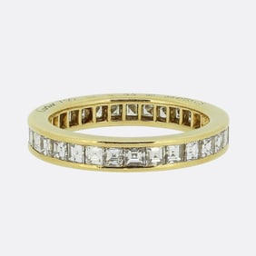 Cartier CarrÃ© Cut Diamond Full Eternity Ring Size O (55)