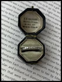 Art Deco Platinum 7 stones Diamonds Band