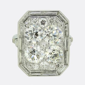 Early 20th Century Diamond Tablet Ring