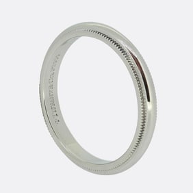 Tiffany & Co. Tiffany Together Milgrain Band Ring Size Q (58)