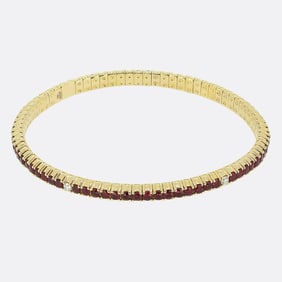 Ruby and Diamond Flexible Bracelet