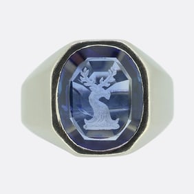 Boucheron Sapphire Intaglio Signet Ring