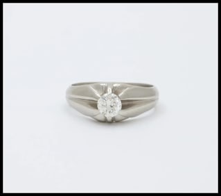 Antique Art Deco Platinum diamond ring Band, Engagement ring